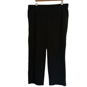 George Think Slim 20WP 20W Petite Black Dress Pants Wide Leg Office Casual Prep